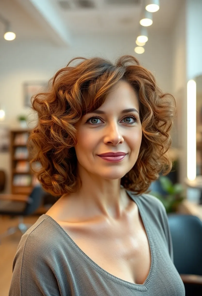 Curly Asymmetrical Cut