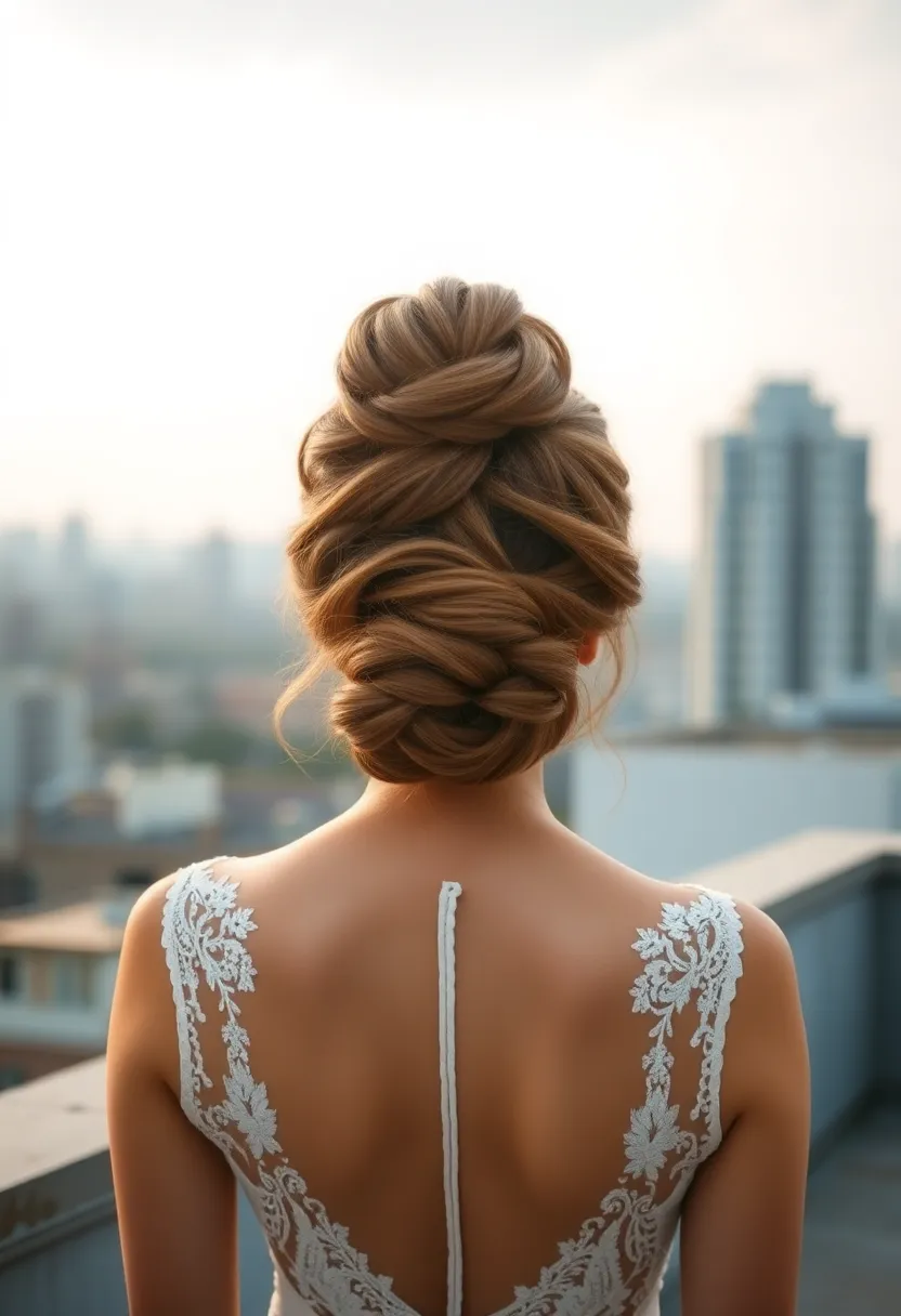 Half-Updo with Half-Up Top Knot