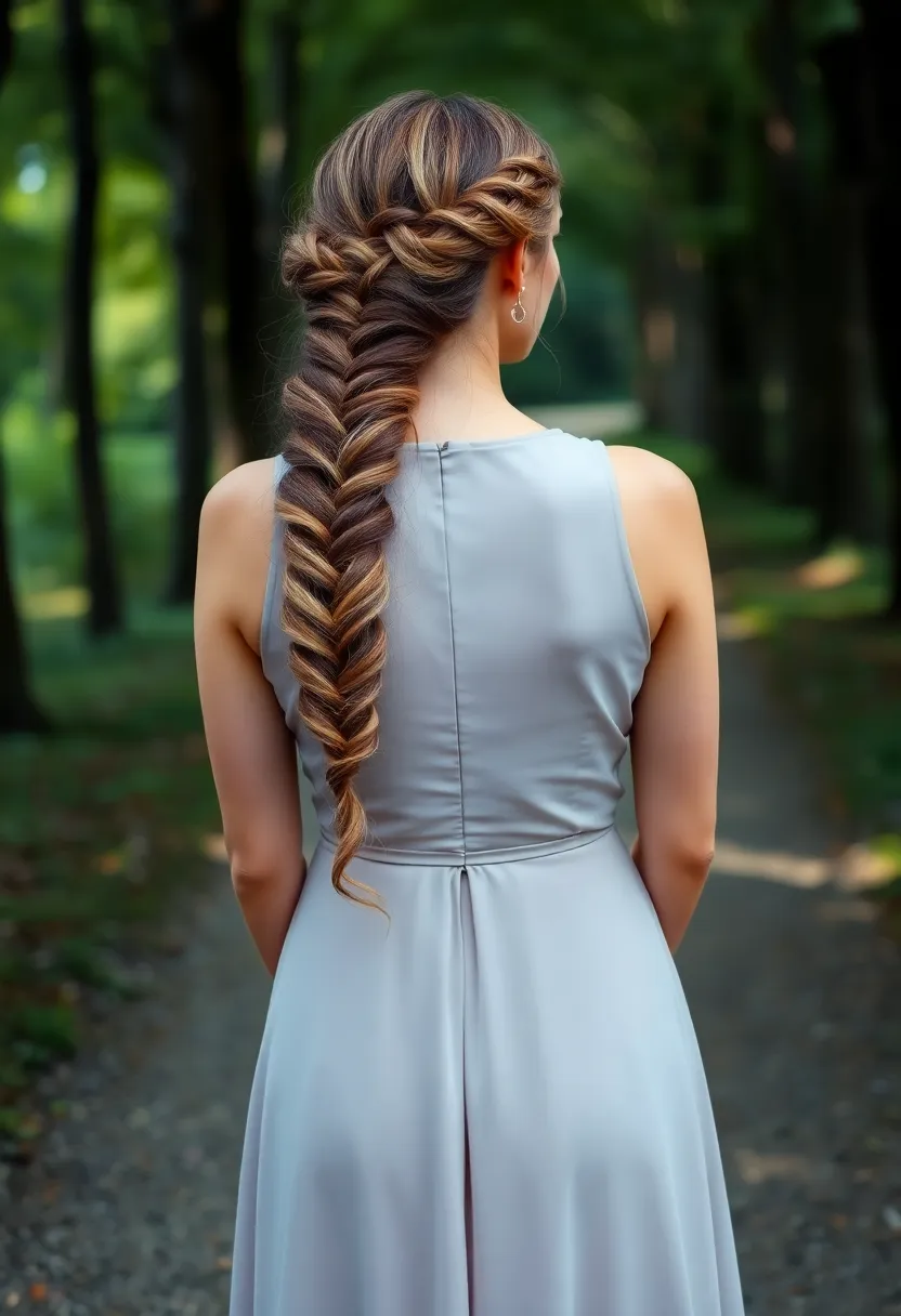 Half-Updo with Waterfall Braid