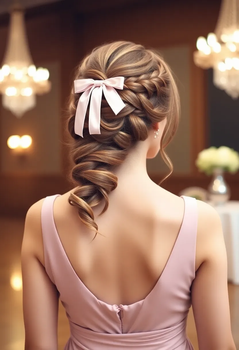 Romantic Ribbon Weave Half Up