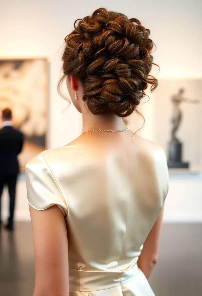 Elegant Curly Half Updo