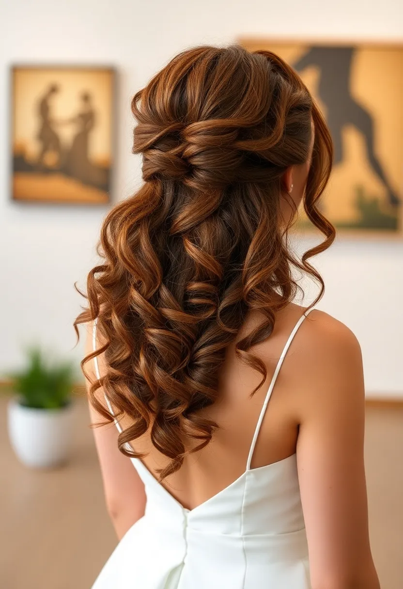 Simple Twisted Half Updo