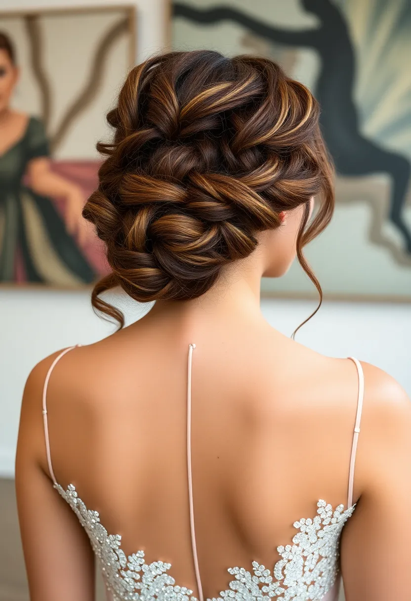 Twisted Half Updo with Curls