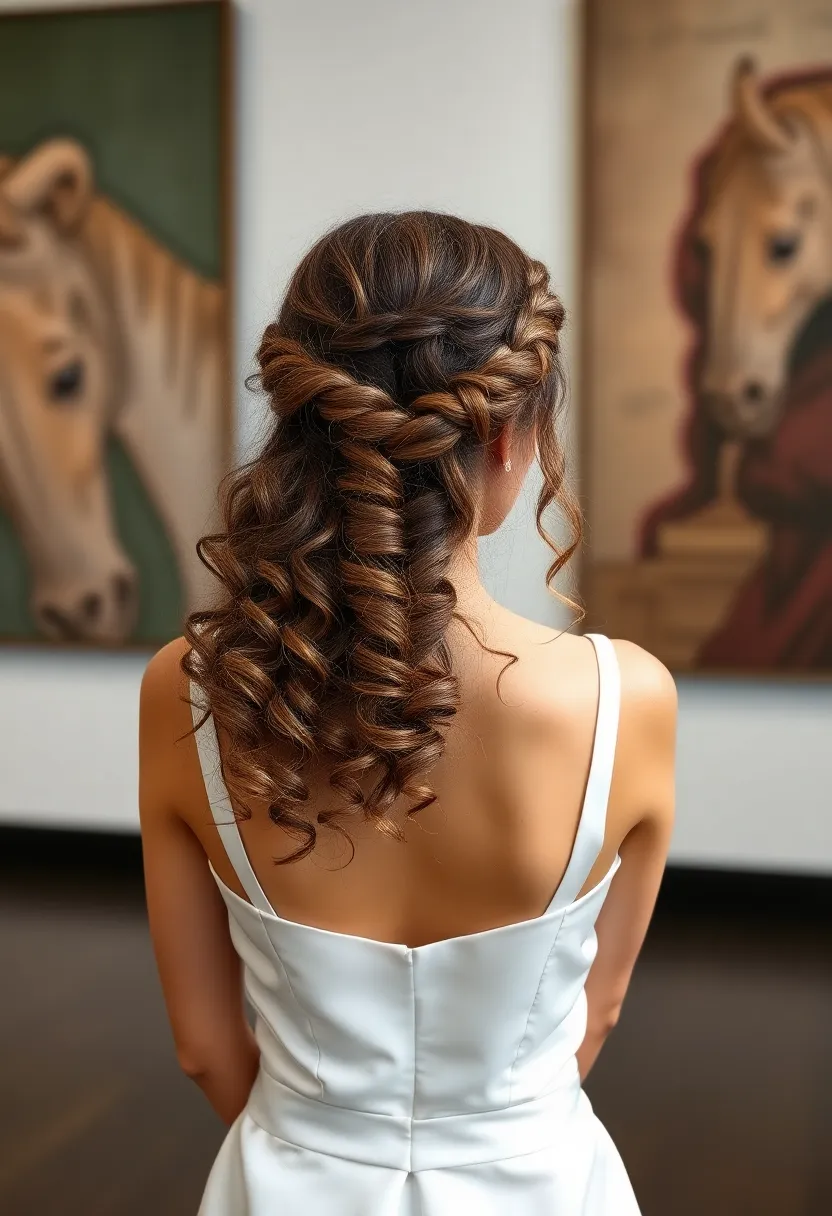 Twisted Rope Braid Half Updo