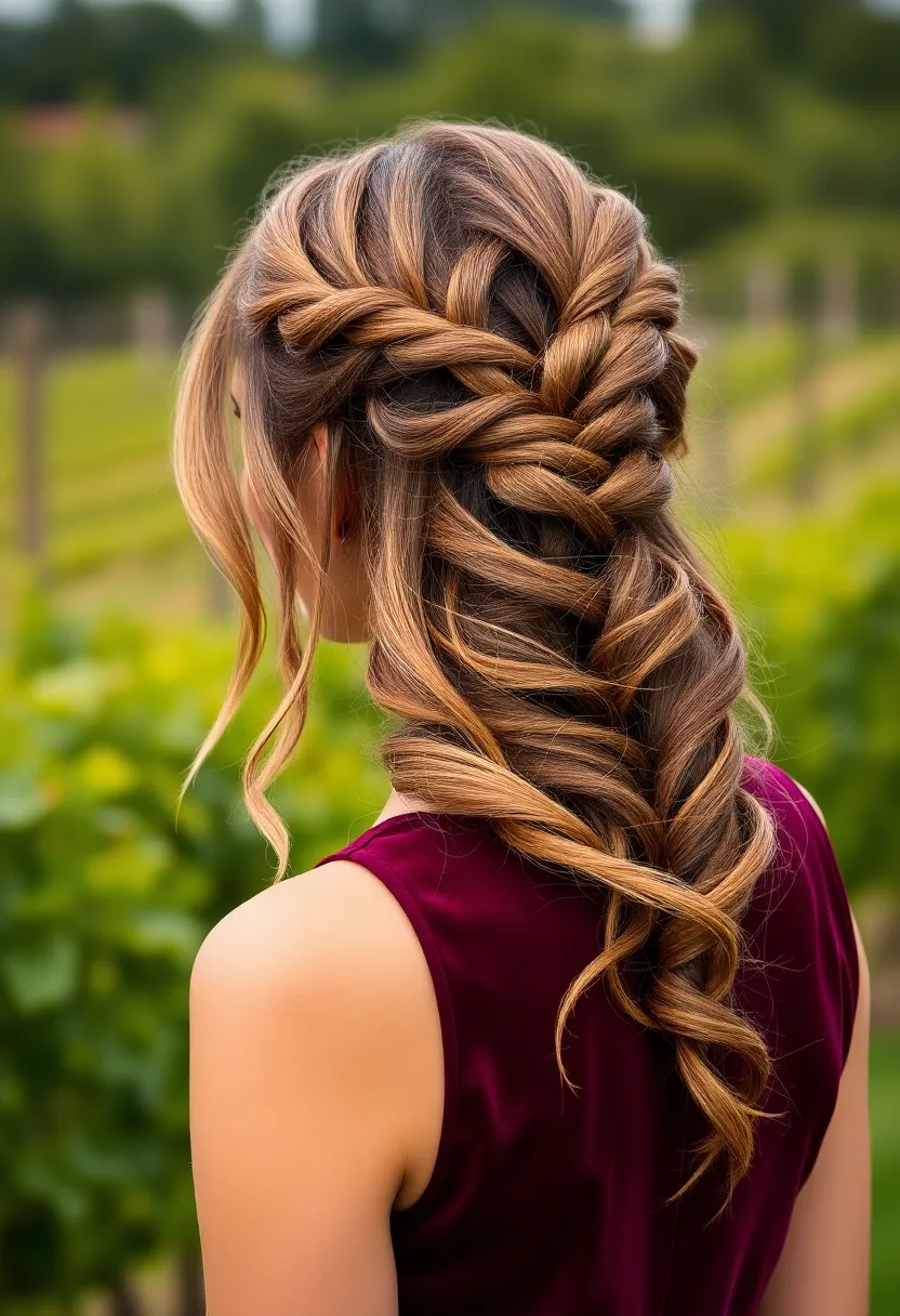 Bohemian Fishtail Half Up