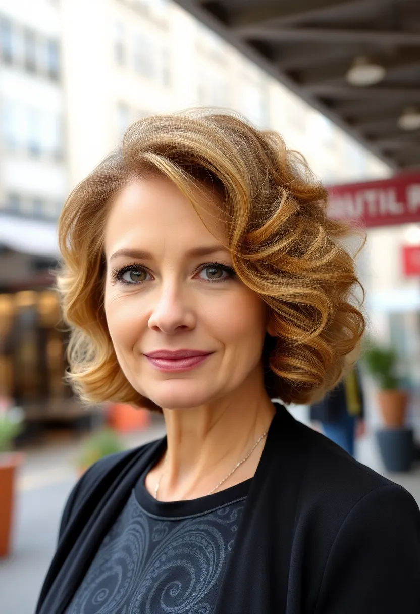 Side-Swept Curly Bob