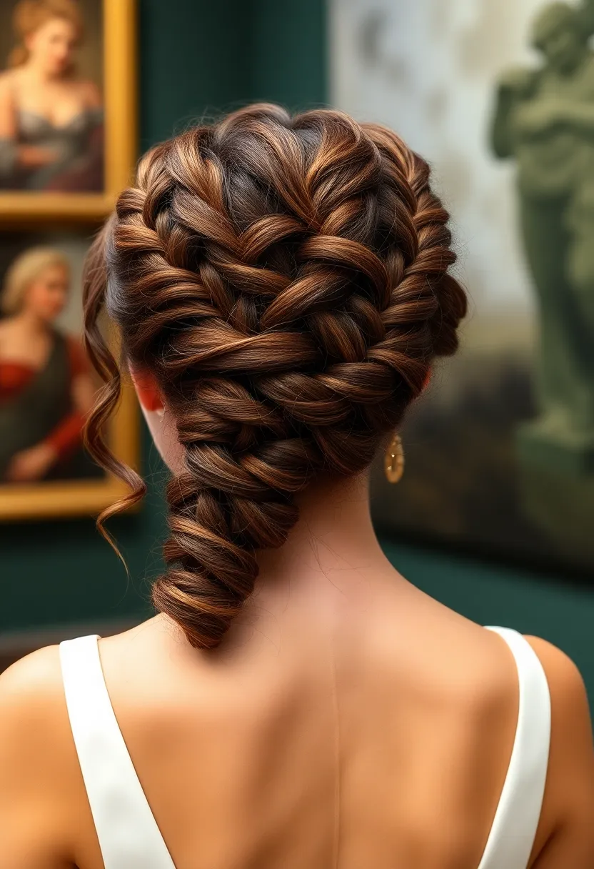 Double Dutch Braid Half Updo