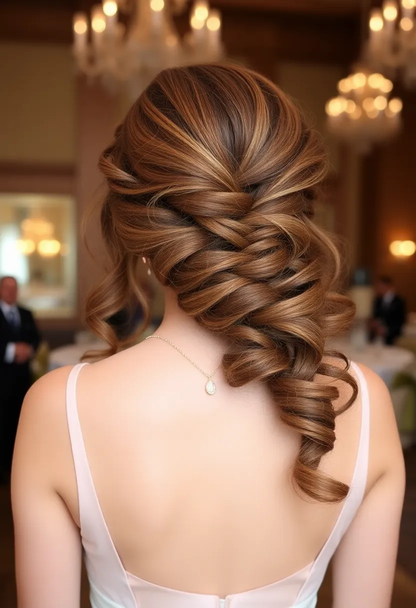 Twisted Rope Braid Half Updo