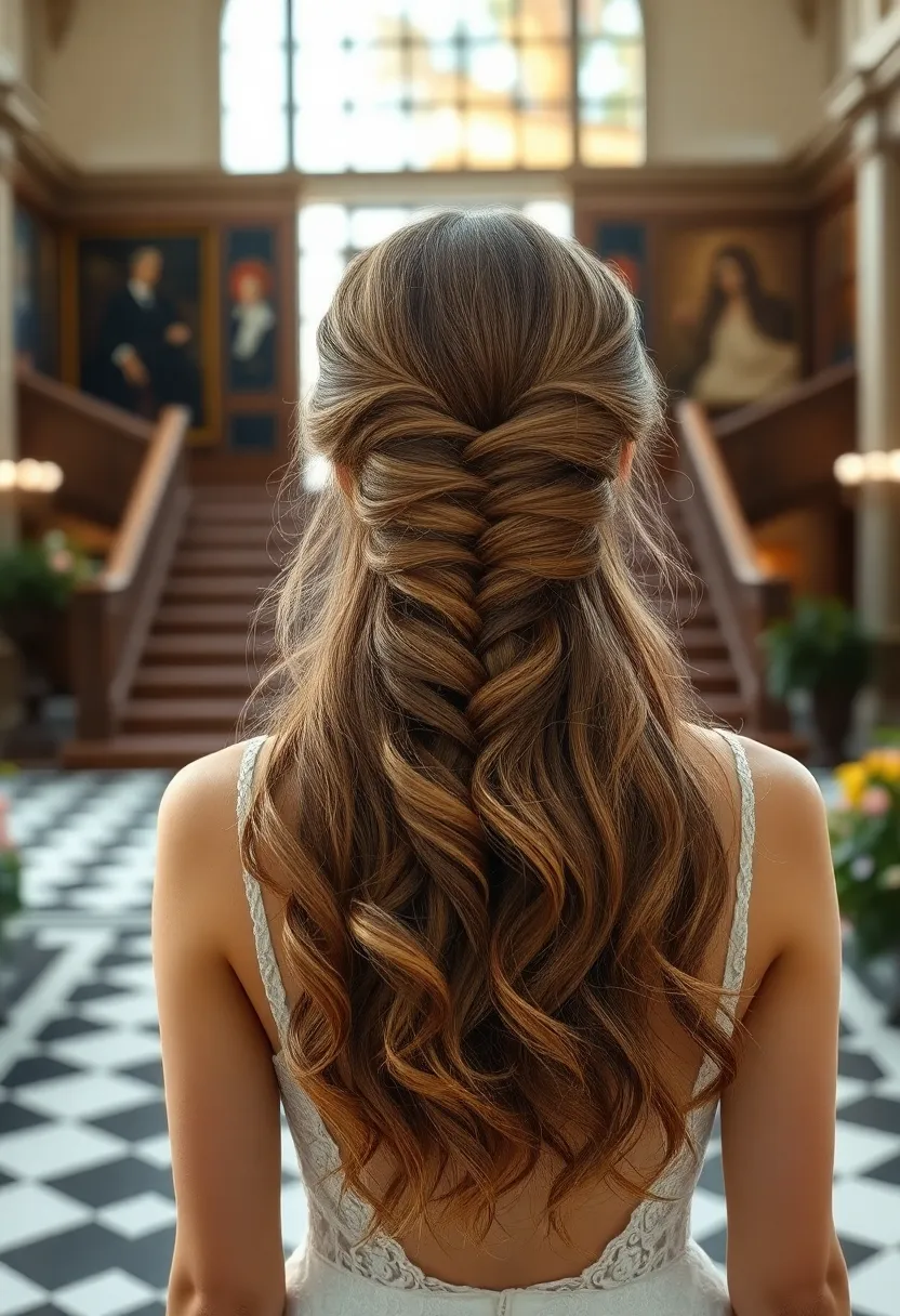 Twisted Half-Up Style with Braids