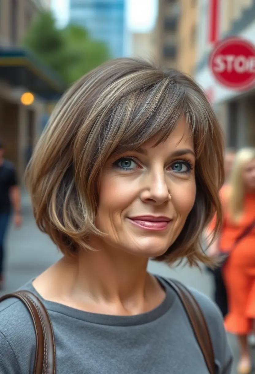 Side-Swept Bob with Bangs and Soft Waves