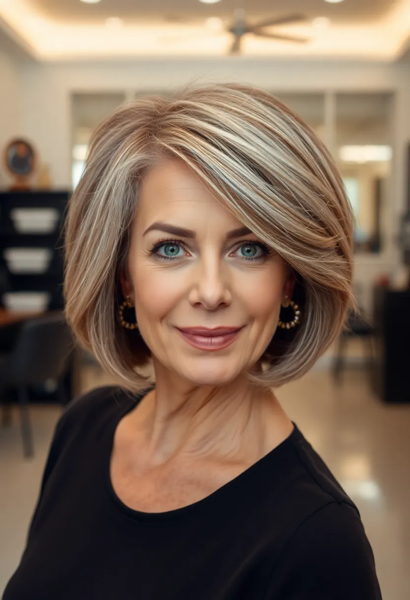 Dramatic Side-Swept Bob