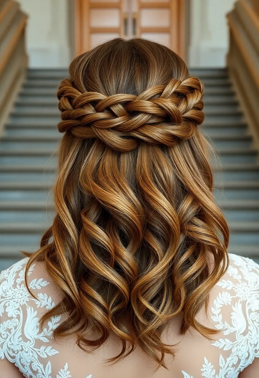 Braided Crown with Loose Waves