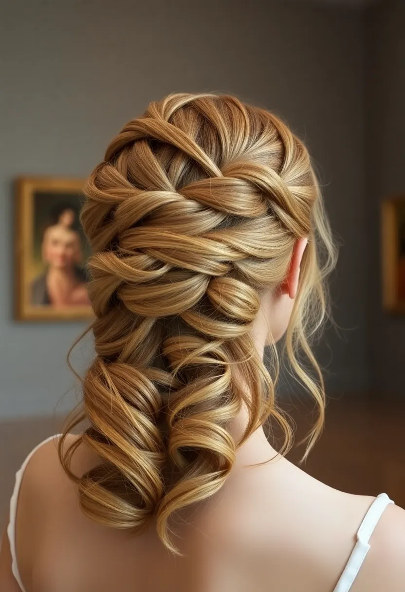 Half-Updo with Twisted Crown