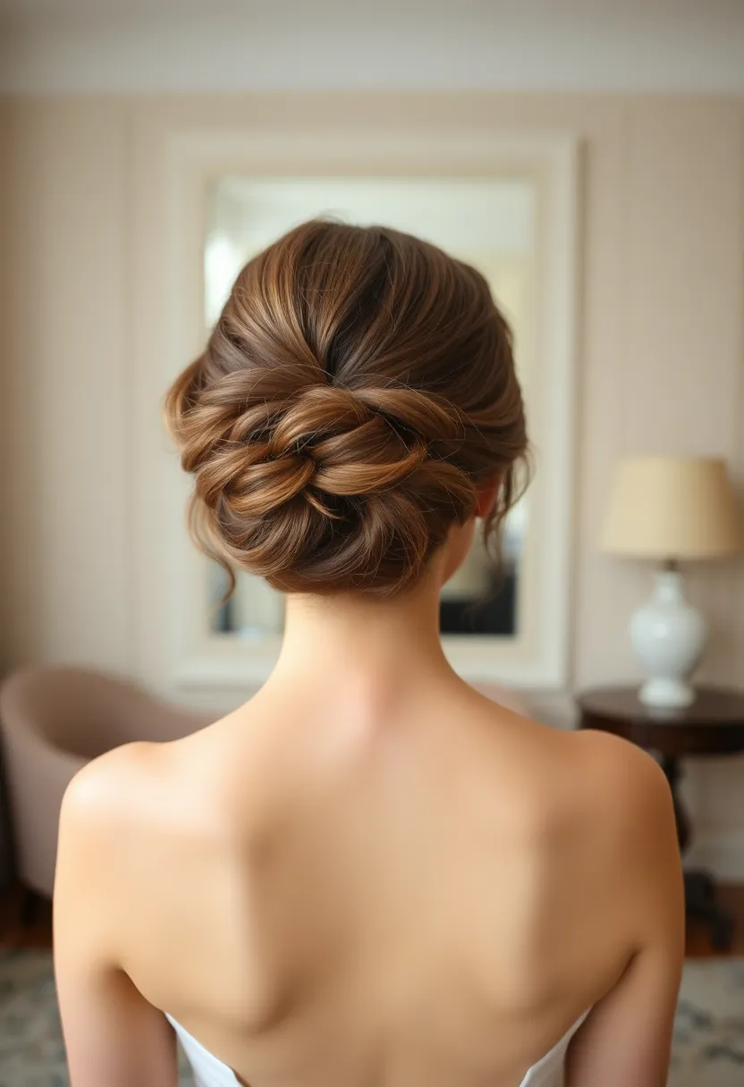 Romantic Updo with Loose Tendrils