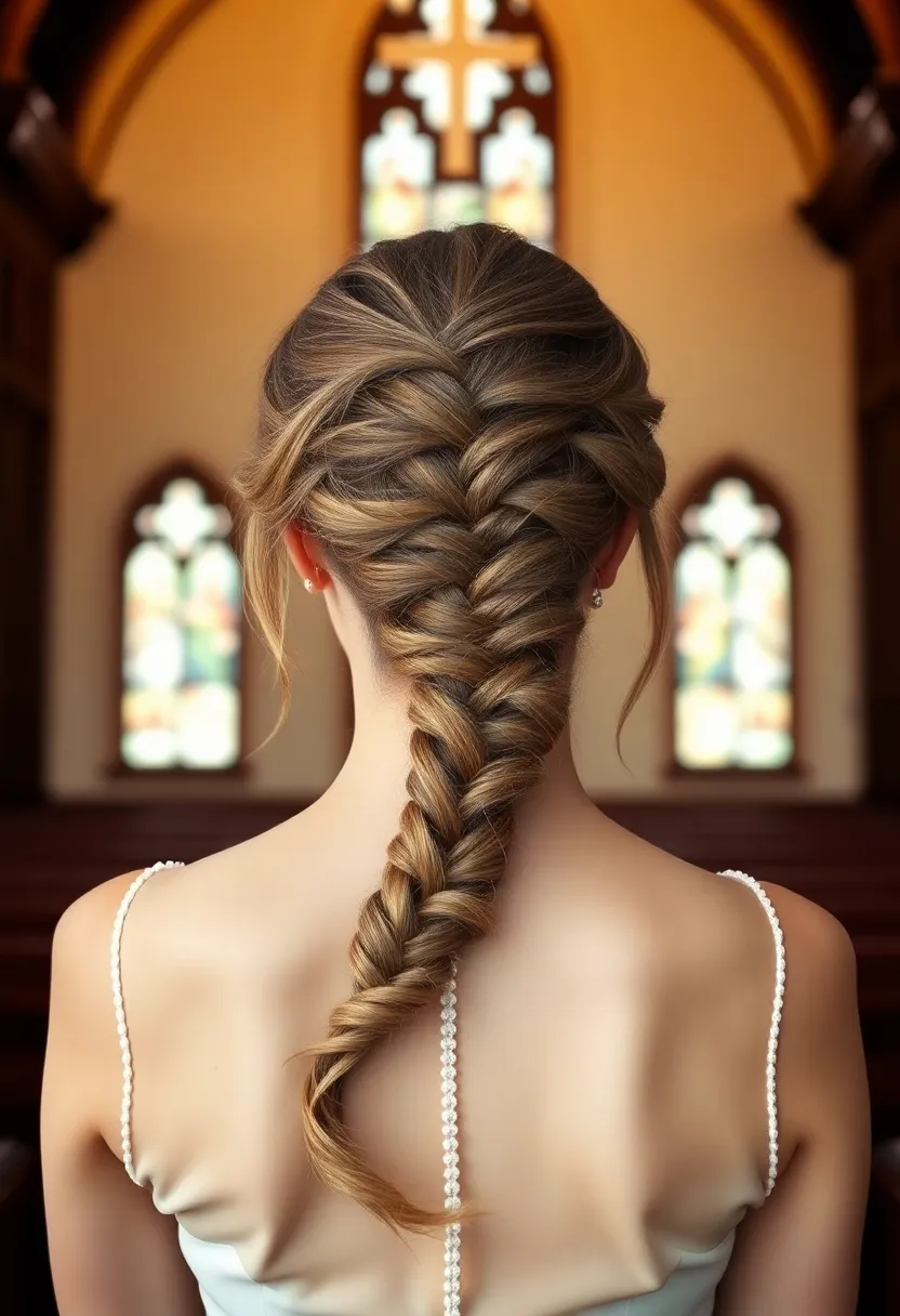 Side-Swept Braided Ponytail