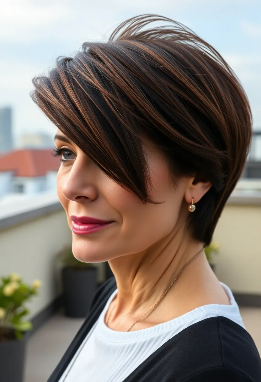 Asymmetric Short Crop Cut