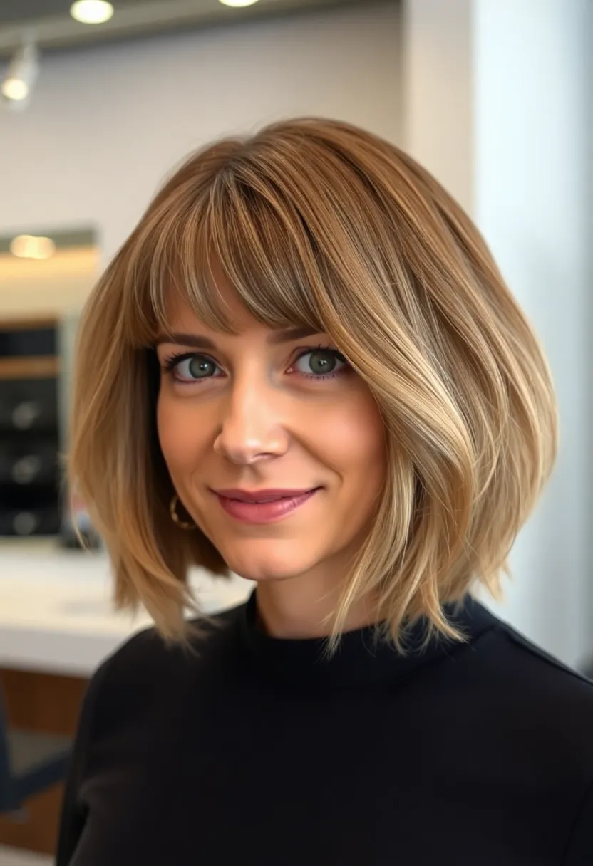 Modern Bowl Cut with Bangs